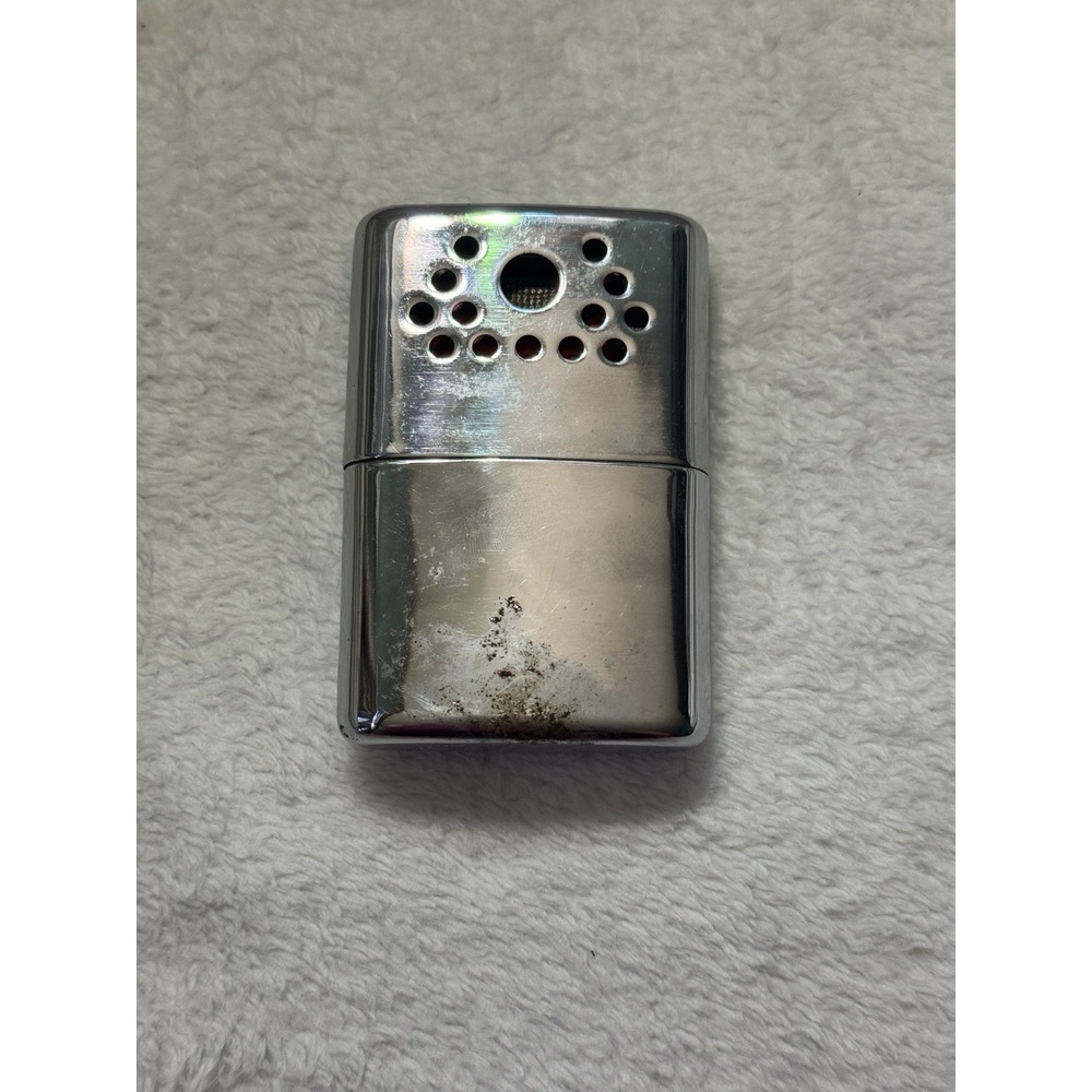 Vintage Jon-e Aladdin‎ Hand Warmer Chrome Pocket Heater Pat 1960 Camping Hunting